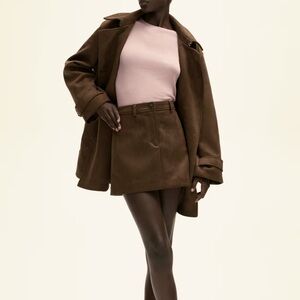 Zara Brown Suede Mini Skirt